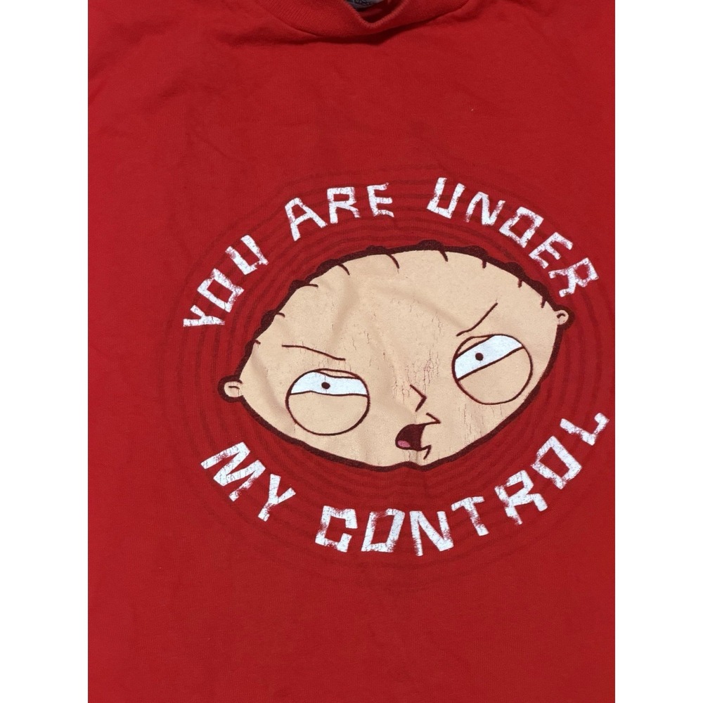 Family Guy Shirt Adult Large Red Tee You are Under My Control Stewie
